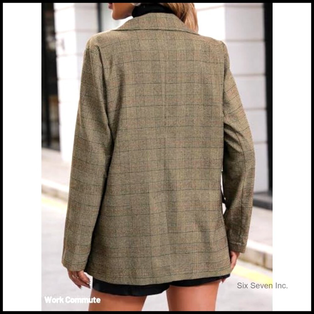 Polyester Blend Blazer with Pockets, Fully Lined, Notch Lapel - Picture 5 of 7